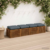 vidaXL Sittkuddar VIANEN 4 st 100% Polyester Blå 40 x 40 x 12 cm