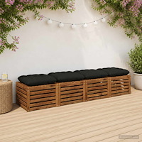 vidaXL Sittkuddar VIANEN 4 st 100% Polyester Svart 50 x 50 x 12 cm