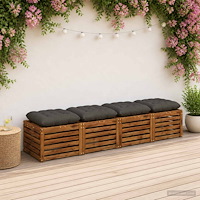 vidaXL Sittkuddar VIANEN 4 st 100% Polyester Antracit 50 x 50 x 12 cm
