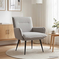 vidaXL Fåtölj Ljusgrå Bouclé