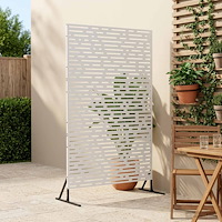 vidaXL Avskärmningsskärm 100 x 50 x 180 cm Stål Vit
