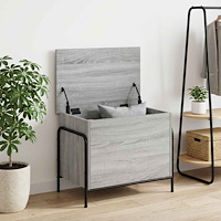 vidaXL Förvaringslåda Grå Sonoma 80 x 40 x 49,5 cm Konstruerat trä