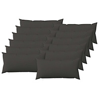 vidaXL Kuddöverdrag 12 st HEERLEN Mörkgrå 40 x 80 cm Tyg