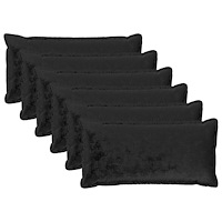 vidaXL Kuddöverdrag 6 st HOUTEN Svart 40 x 80 cm Flanell