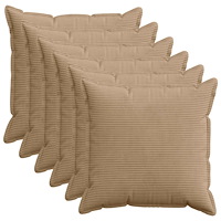 vidaXL Kuddöverdrag 6 st HOUTEN Brun 70 x 70 cm manchester