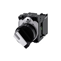 Siemens Strömbrytare, kan belysas, 22 mm, rund, plast, svart, vit, k...
