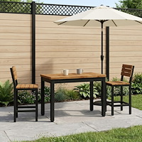 vidaXL Kaffeebord Naturlig och svart 60,5 x 30 x 36 cm