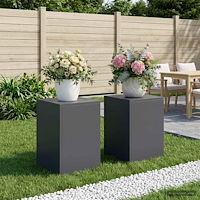 vidaXL Växtställ 2 pcs Antracit 30 x 30 x 40 cm Galvaniserat stål