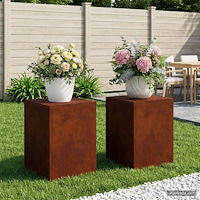 vidaXL Växtställ 2 pcs Rostig 30 x 30 x 40 cm Väderbeständig stål