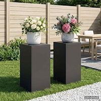vidaXL Växtställ 2 pcs Svart 30 x 30 x 60 cm Stål