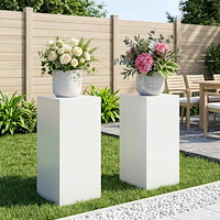 vidaXL Växtställ 2 pcs Vit 30 x 30 x 60 cm Stål