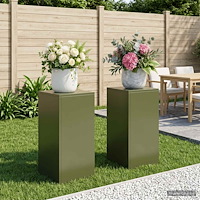 vidaXL Växtställ 2 pcs Olivgrön 30 x 30 x 60 cm Stål