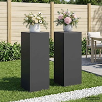 vidaXL Växtställ 2 pcs Svart 30 x 30 x 80 cm Stål