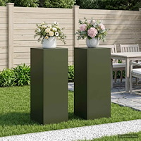 vidaXL Växtställ 2 pcs Olivgrön 30 x 30 x 80 cm Stål