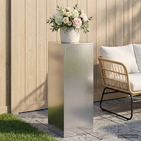 vidaXL Växtställ Silver 30 x 30 x 80 cm Stål