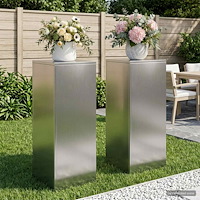 vidaXL Växtställ 2 pcs Silver 30 x 30 x 80 cm Rostfritt stål