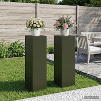 vidaXL Växtställ 2 pcs Olivgrön 30 x 30 x 100 cm Stål