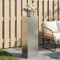 vidaXL Växtställ Silver 30 x 30 x 100 cm Stål