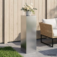 vidaXL Växtställ Silver 30 x 30 x 100 cm Stål