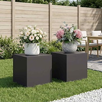 vidaXL Växtställ 2 pcs Svart 40 x 40 x 40 cm Stål