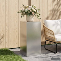 vidaXL Växtställ Silver 40 x 40 x 80 cm Stål