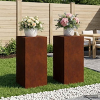 vidaXL Växtställ 2 pcs Rostig 40 x 40 x 80 cm Väderbeständig stål