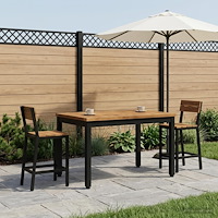 vidaXL Kaffeebord Naturlig och svart 50 x 68,5 x 36 cm