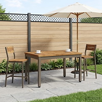 vidaXL Kaffeebord Naturlig och Kaffe 50 x 68,5 x 36 cm