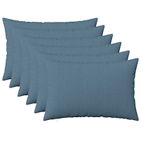vidaXL Kuddöverdrag 6 st HEERLEN Jeansblå 30 x 50 cm Tyg
