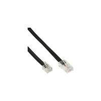 Inline InLine 18648, 10 m, RJ45, RJ12, Svart, Hankontakt, Hankontak...