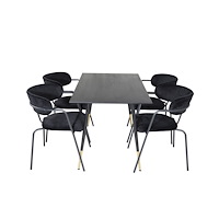 Venture Home Dipp Matbord med Arrow Stolarna
