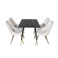 Venture Home Dipp Matbord med Velvet Deluxe Stolarna