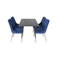 Venture Home Dipp Matbord med Velvet Deluxe Stolarna