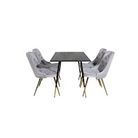 Venture Home Dipp Matbord med Velvet Deluxe Stolarna