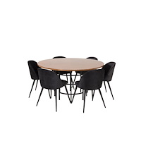 Venture Home Copenhagen Matbord med Velvet Stolarna