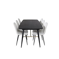 Venture Home Gold Matbord med Polar Stolarna