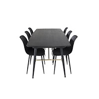Venture Home Gold Matbord med Polar Stolarna