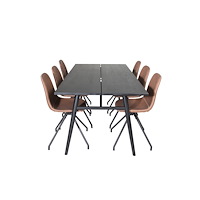 Venture Home Sleek Matbord med Polar Stolarna