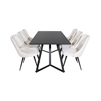 Venture Home Marina Matbord med Velvet Deluxe Stolarna