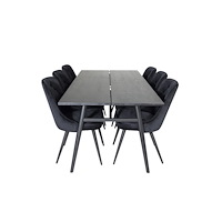 Venture Home Sleek Matbord med Velvet Deluxe Stolarna