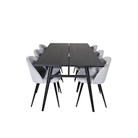 Venture Home Sleek Matbord med Velvet Stolarna