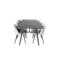Venture Home Sleek Matbord med Velvet Stolarna