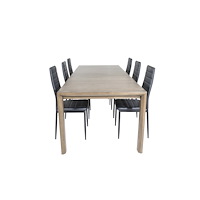 Venture Home Slider Matbord med Slim Stolarna