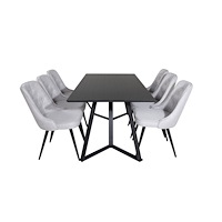 Venture Home Marina Matbord med Velvet Deluxe Stolarna
