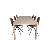 Venture Home Slider Matbord med Polar Stolarna