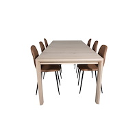 Venture Home Slider Matbord med Polar Stolarna