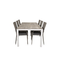 Venture Home Llama Matbord med Anna Stolarna
