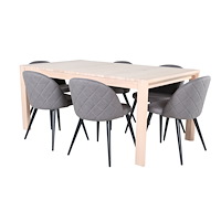 Venture Home Slider Matbord med Velvet Stolarna