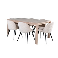 Venture Home Slider Matbord med Velvet Stolarna