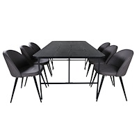 Venture Home Uno Matbord med Velvet Stolarna
